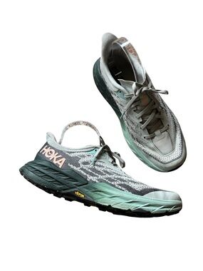 HOKA Speedgoat 5 Trail Running Shoe (Women)Harbor Mist / Spruce, SIZE 9.5B